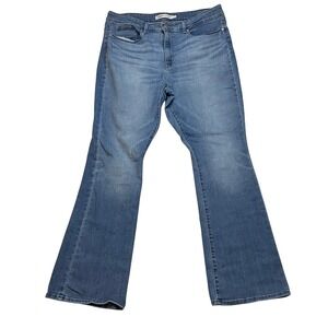 Levi Strauss Signature Jeans Womens 16 Blue Mid-Rise‎ Bootcut Stretch Denim 6702